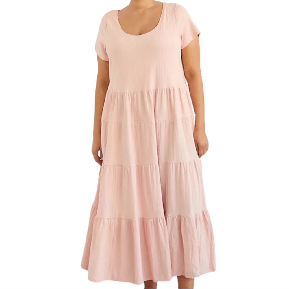 Anthropologie Pink Maxi Dress